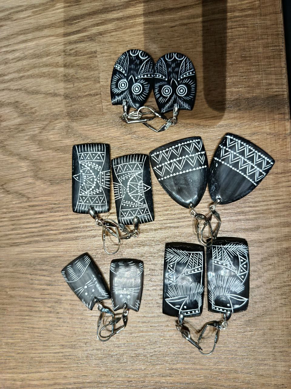 Серьги из китового уса Ж