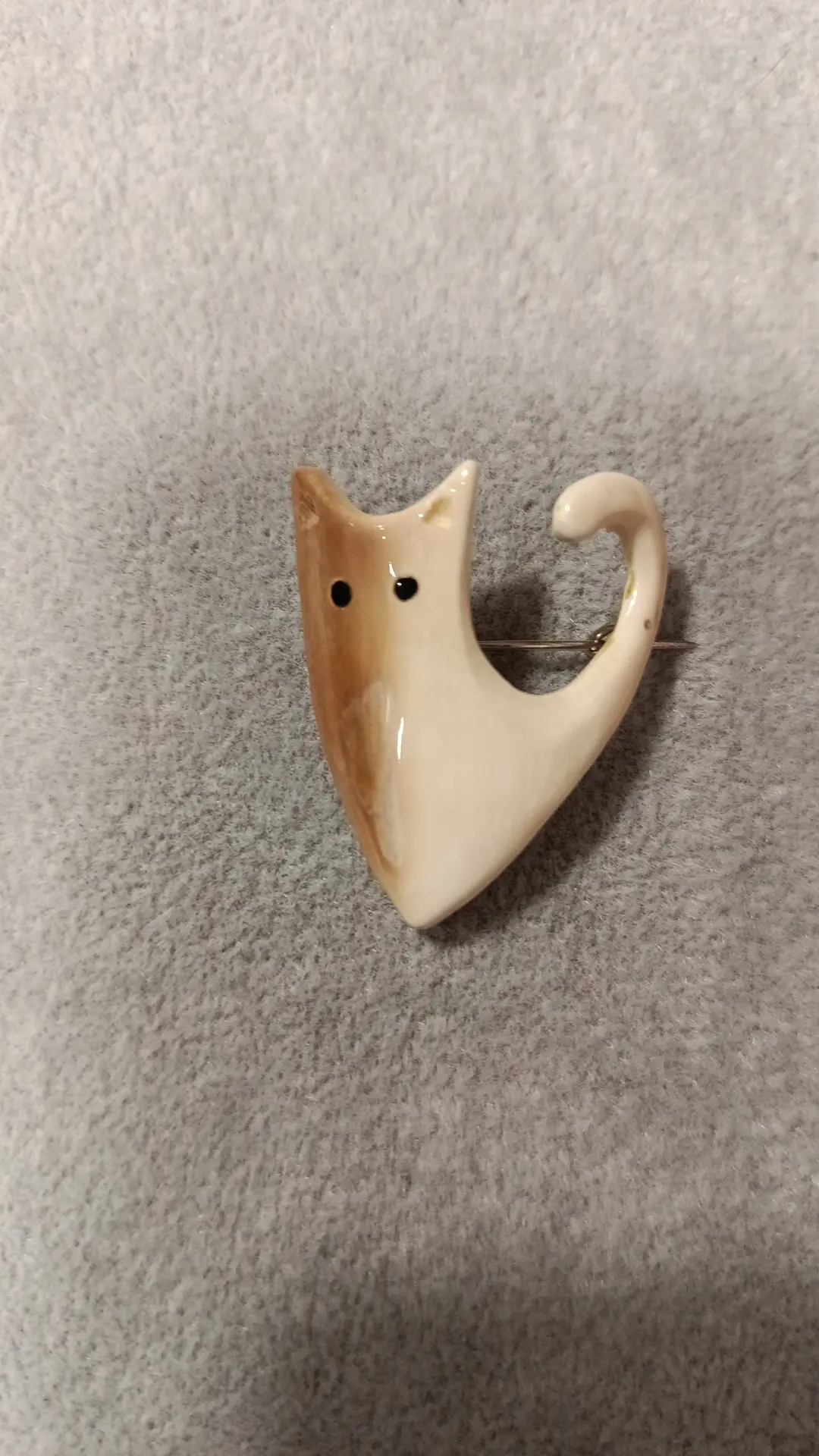 Брошь "Кошка" бивень