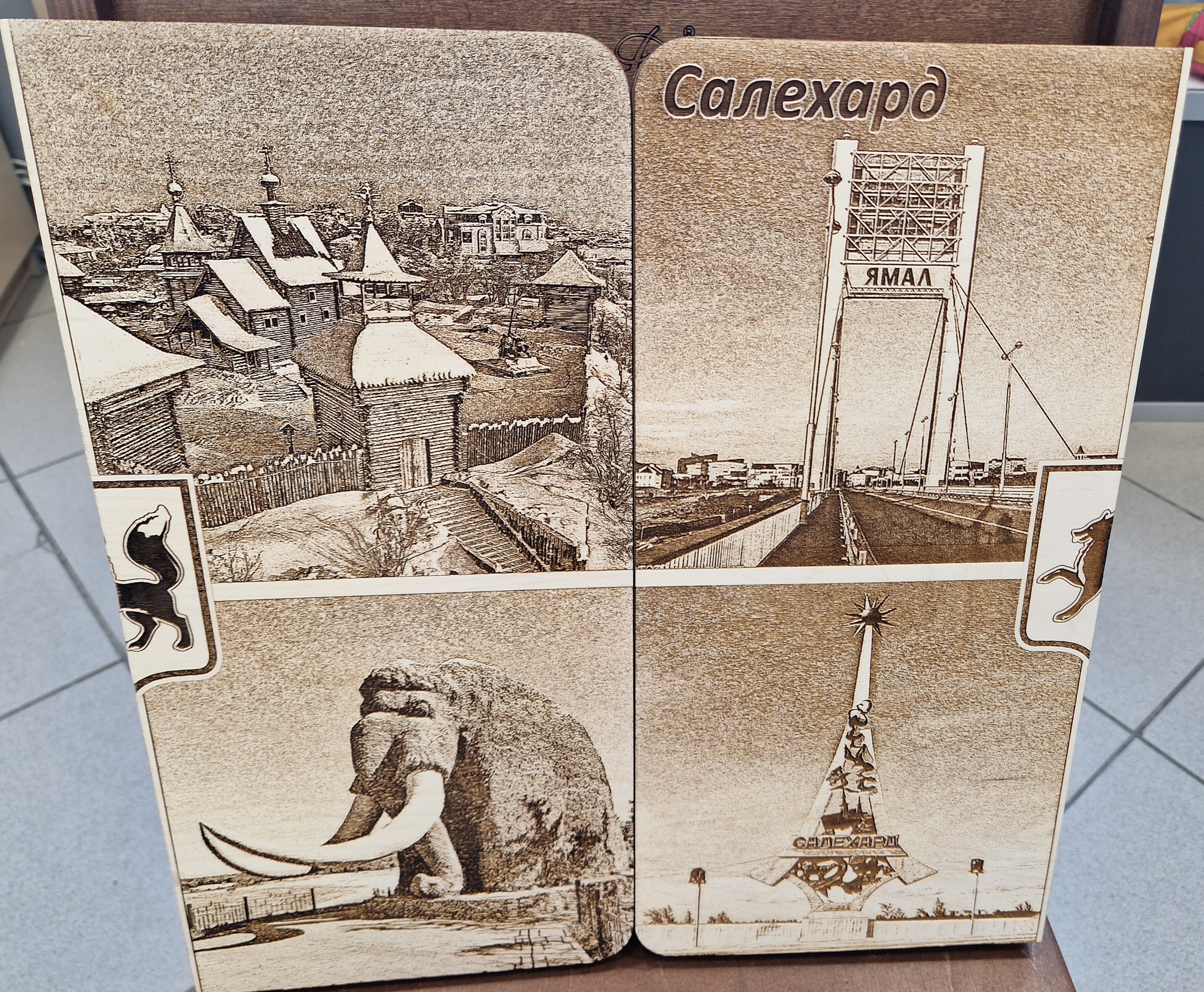 Нарды 40х40 с 3Д гравировкой