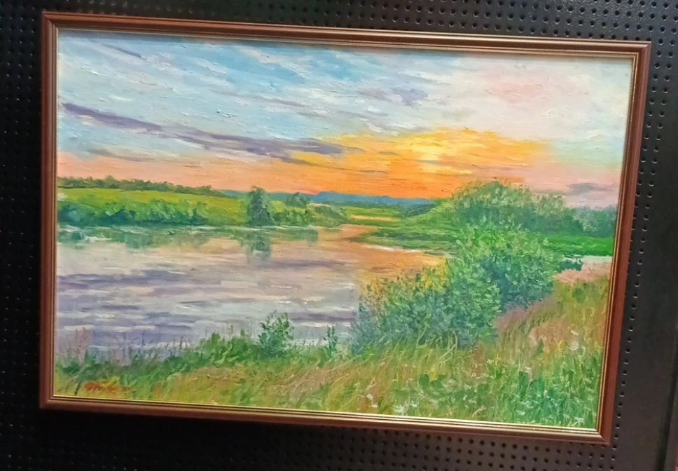 Картина "Сиреневый закат" 40х60