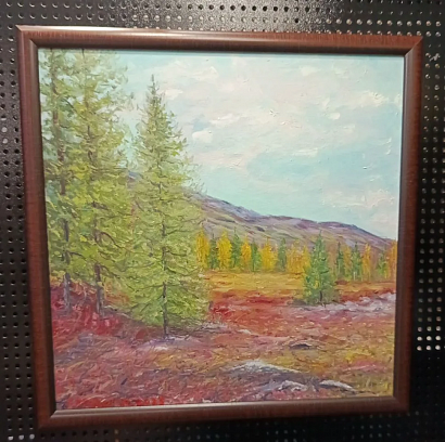 Картина "Осень в горах" 40х40