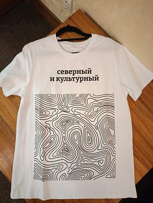 Футболка белая с нанесением логотипа