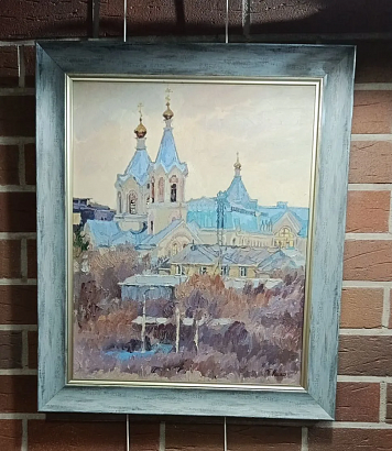Картина "Храм Петра и Павла в городе Салехард"